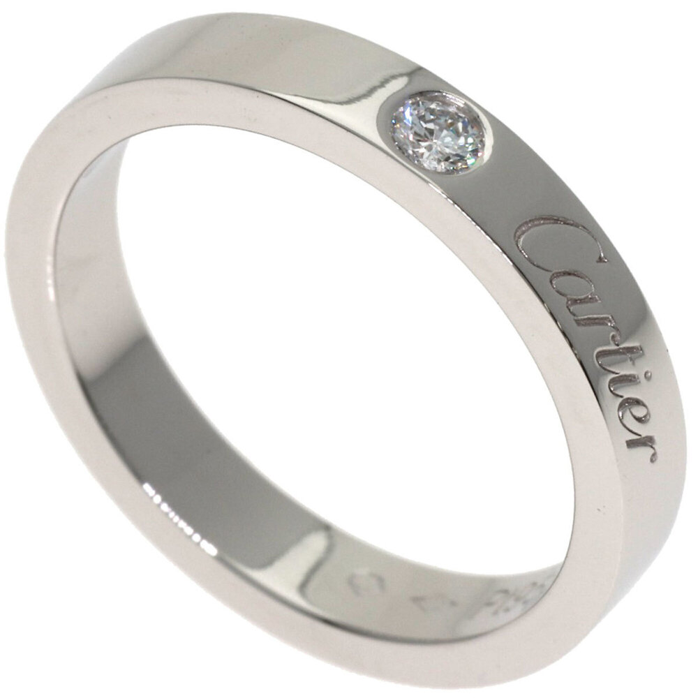 CARTIER Silver Diamond Ring #47